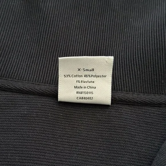 Varley Vine Half Zip Ribbed Ottoman Oversized Pullover Sweatshirt Black Size XS - Picture 5 of 9